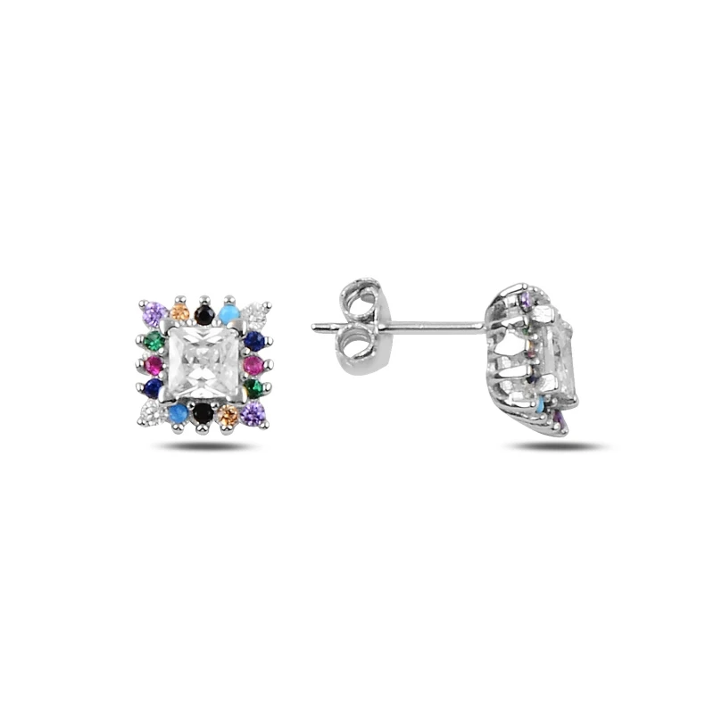 

Armagano Zircon Cubic Zirconia Square Stud Earrings