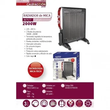

RADIATOR MICA 2 LEVELS 2.000W BLACK COLOR AVANT