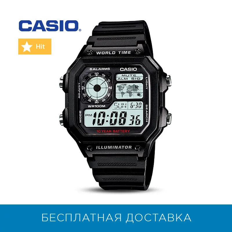 Наручные часы Casio AE-1200WH-1A мужские кварцевые