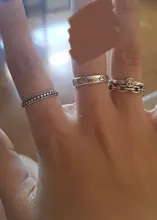 XIYANIKE-Anillo de plata de primera ley con cadena fina para mujer, sortija, plata esterlina 925, estilo coreano, ancho, hecho a mano