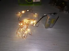 Light-String Garland Copper-Wire-Lights Battery-Power Festoon Fairy LED Christmas Feimefeiyou