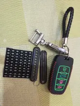 Cuero Luminoso de llave de coche para gran pared Haval Coupe H7 H8 H9 GMW H6, cubierta pequeña a rayas de Color, carcasa del mando a distancia, llavero