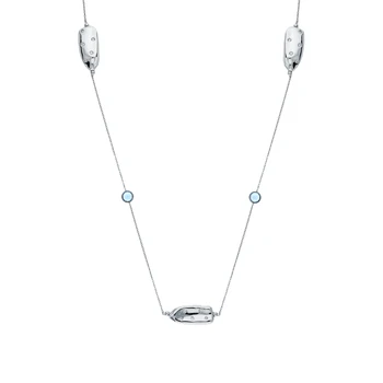 

Silver necklace with zirconium and cubic zirconium sunlight sample 925