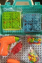 Tornillo de perforación 3D para niños, mosaico creativo, puzle, juguetes de bloques de construcción, taladro eléctrico, bricolaje, juguete educativo