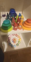 Muñecas de arcoíris de madera de ganchillo, en gorros para Pastel, bloques apilables, muñecas NATURALES DE MADERA EN sombrero tejido, juguete Montessori, 6/12 Uds.