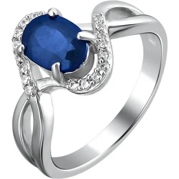 

Esthete ring with sapphire and cubic zirconia