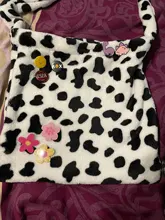 Bolso de mano con estampado de vaca para mujer, bandolera de gran capacidad, informal, sencilla, a la moda