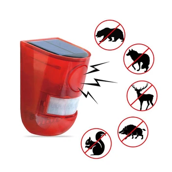 

Solar Alarm Lamp 110db Warning Sound 6led Red Light IP65 Waterproof Motion Sensor Caution Lights For Warehouse Secret Place Wall
