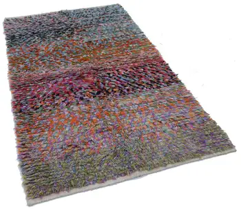 

122x216 Cm Multicolor Handmade Modern Area Rug-4x7 Ft