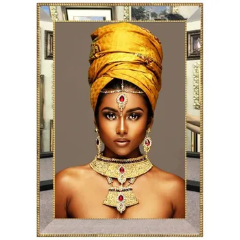 

Mirror Framed Glass Digital Canvas Painting 45 * 60 cm