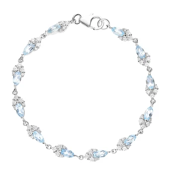 

Silver Bracelet with Topaz and cubic zirconia sunlight