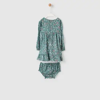 

Baby dress NINA Green Print