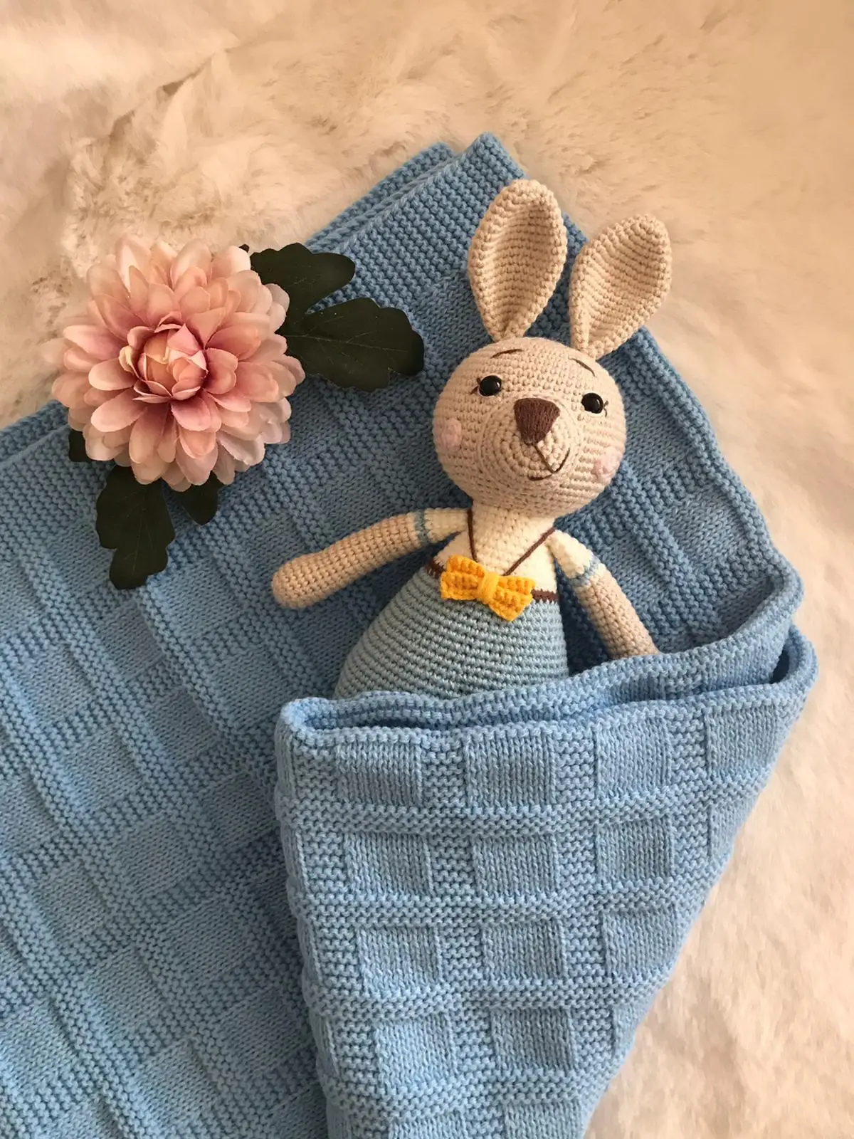 Crochet Long Ear Bunny Rabbit Toy Amigurumi Handmade stuffed animals Stuffed doll Nursery decor | Игрушки и хобби