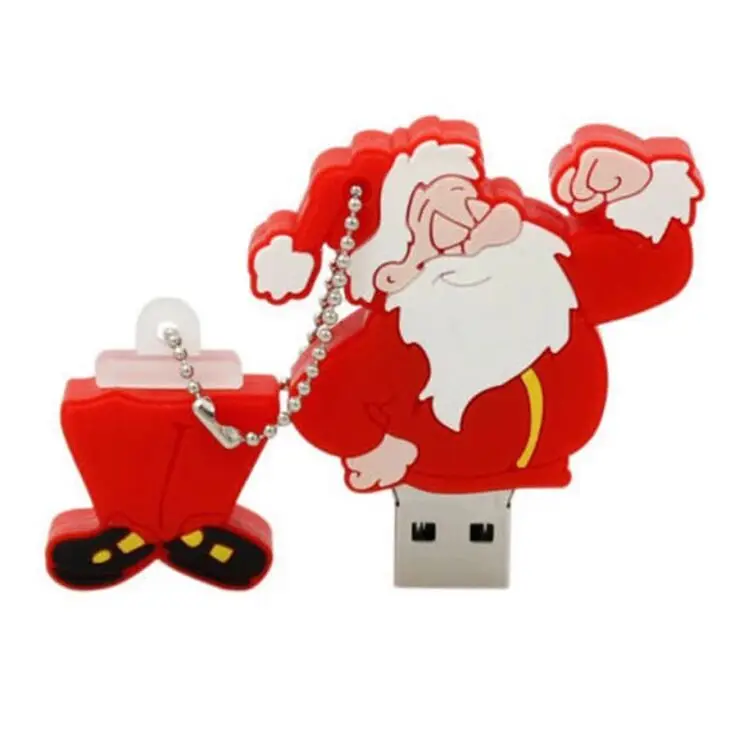 Usb-кабель с Санта-Клаусом, флеш-накопитель, праздничный подарок, USB флеш-накопитель, 128 ГБ, персональный креативный мультфильм, USB флеш-накопитель, 4 ГБ, 8 ГБ, 16 ГБ, 32 ГБ, 2