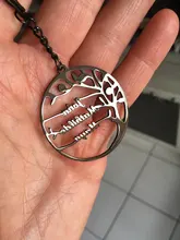 Auxauxme personalizada Birthstone árbol de llaveros de la vida de acero inoxidable miembro de la familia llavero de árbol regalos de cumpleaños para mamá y papá