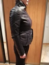 Jacket Short Turn-Down-Collar Spring Faux-Leather AORRYVLA Fashion Women New Length Slim-Style