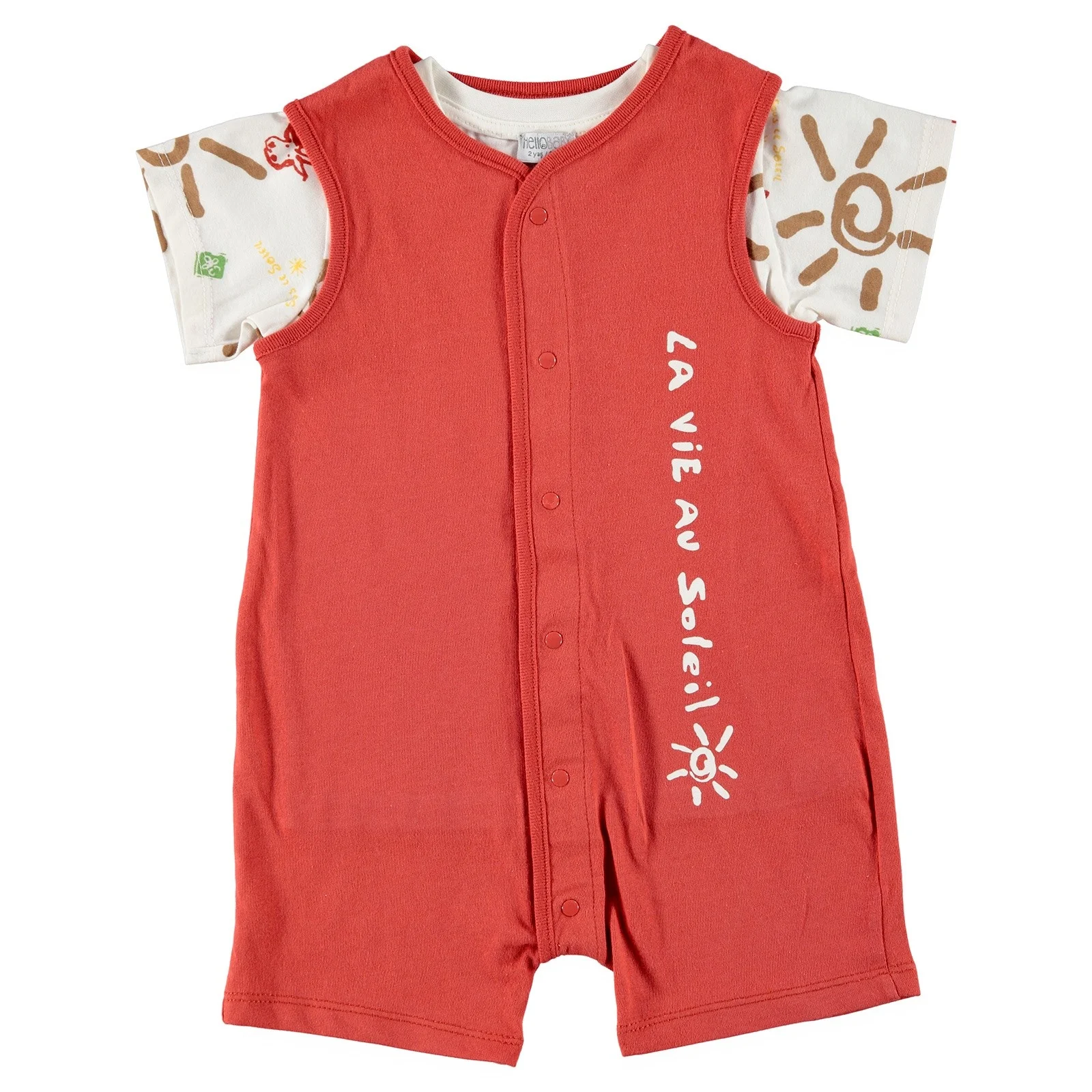 Ebebek HelloBaby/футболка с надписью Soleil для маленьких мальчиков Комплект комбинезонов|