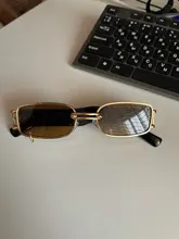 Gafas de sol rectangulares para hombre y mujer, lentes de sol rectangulares de lujo, cuadradas, de Metal Vintage, UV400, 1 Uds., 2020