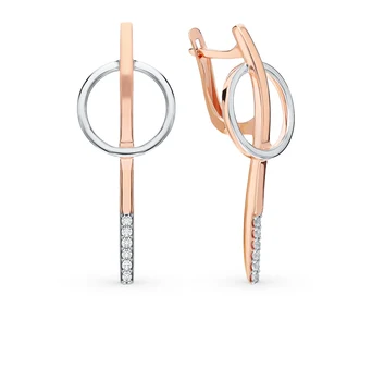 

Silver earrings with cubic zirconia sunlight sample 925