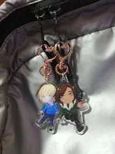 Vograce abalorios holográficos acrílico transparente impreso holograma llavero, haga su propio llavero acrílico con anime