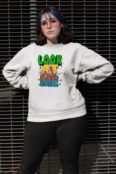 

Angemiel Wear Look At Me White Women Sweatshirts