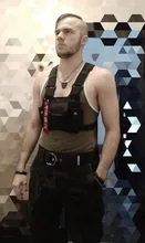 Funcional táctica bolsa de pecho de bala Camiseta estilo Hip Hop sin mangas Streetwear bolsa de paquete de la cintura de las mujeres negro pecho plataforma bolsa 233