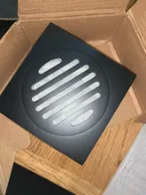 Shower Floor Drain-Cover Waste-Floor-Drain-Hideep Washroom Brass Black Square 10x10cm