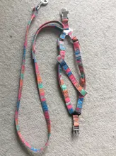 Conjunto de arnés de perro sin tirar con correa de perro de 1,2 m tamaño ajustable de lona de impresión arnés para perros correas de perro suministros para mascotas arnes perro