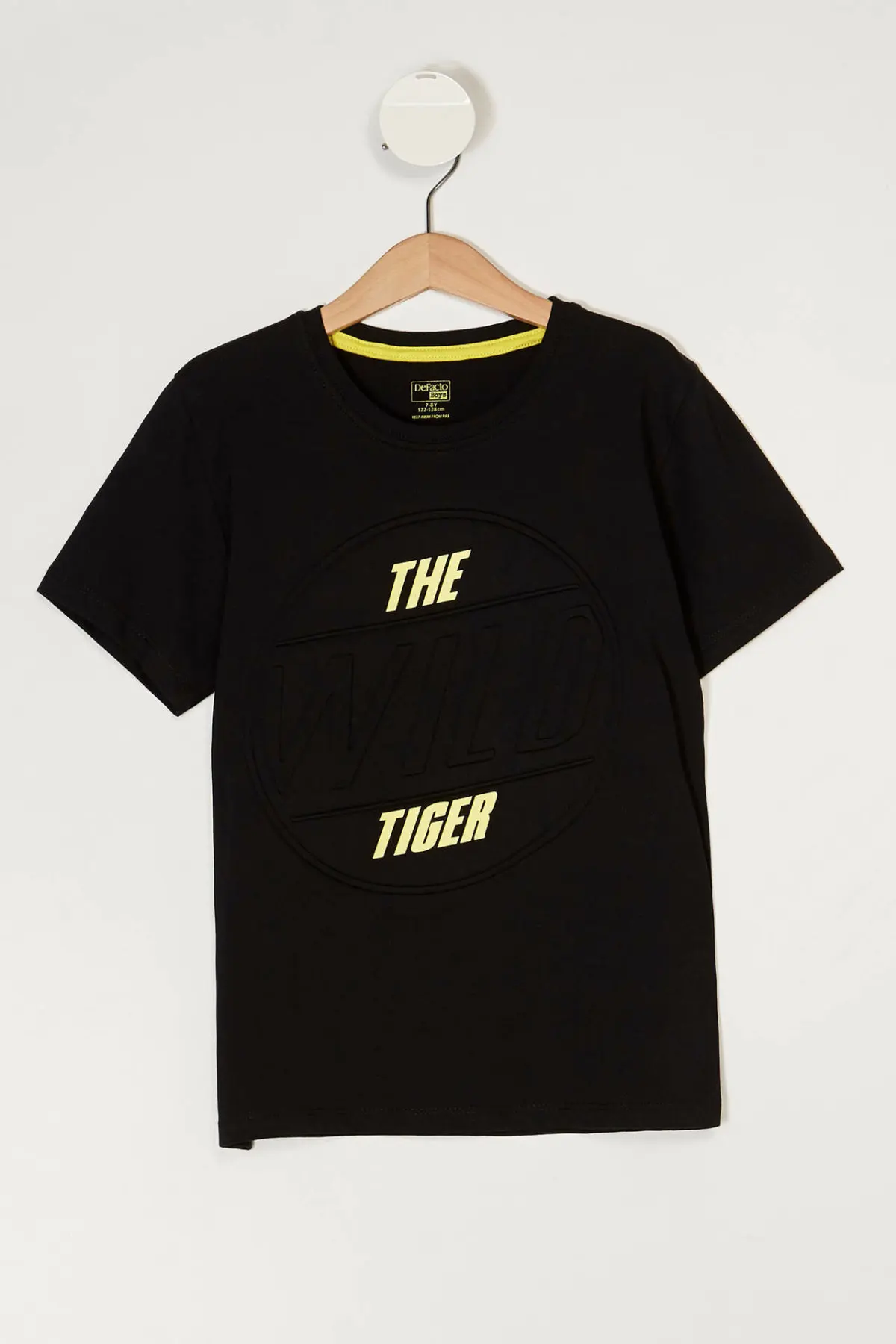 

DeFacto Black Boys Short Sleeve T-shirt Kids Letter Print Tops Fashion Summer Boy Cotton Comfort Casual Tee White- K6803A619SM