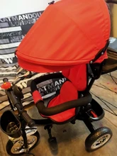 Triciclo 4 en 1 para bebé, carrito de tumbado plano, triciclo, asiento ajustable, cochecito de niño, silla de paseo HWC