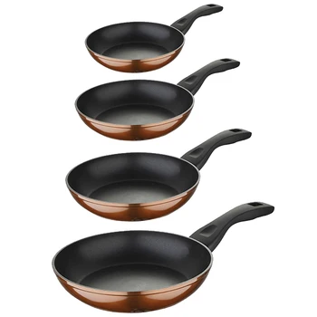 

Juego de 4 sauce pans BERGNER (20,22,24,26cm) in wrought aluminum fit for ALL the ring stove collection Neon brown