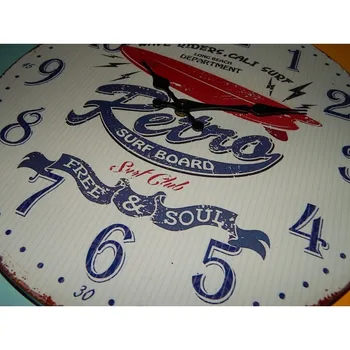 

VINTAGE METAL clock RETRO SURF wall decoration