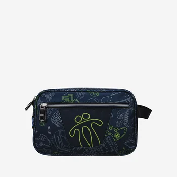 

School case two compartments gray reny-Plasticine