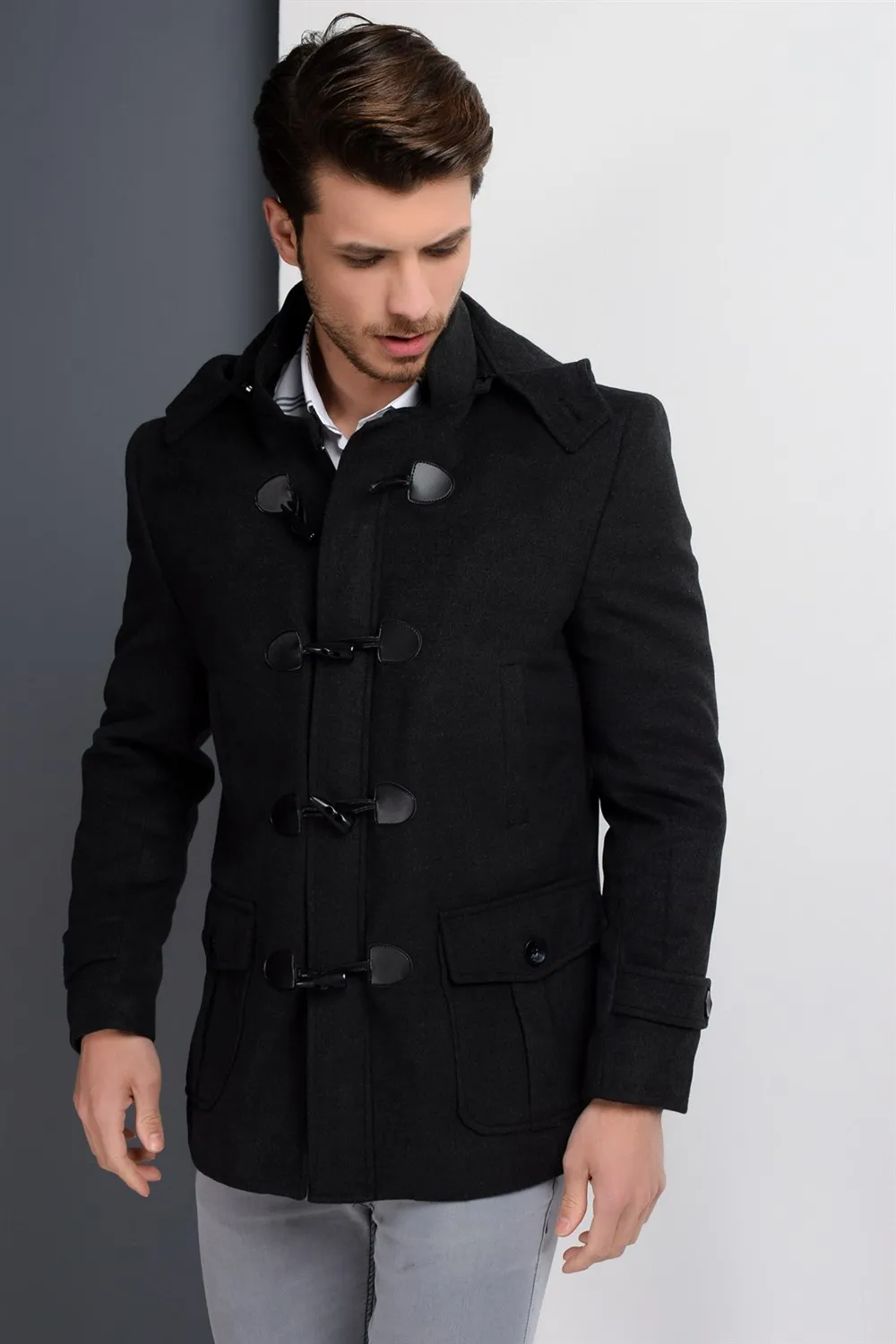PLT8379 DEWBERRY OVERCOAT-ANTHRACITE