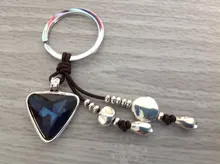 Anslow-llaveros de cristal triangulares para mujeres y niñas, Accesorios para llaveros de bolsa, amigos, LOW0014KY