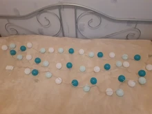 Garland-Lights String Fairy-Lights-Decoration Cotton-Ball Xmas Wedding-Party Holiday