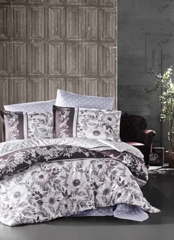 

Made of Multicolored 100% Cotton Satin Fabric Double King Queen Bed Duvet Cover Set MOCHA KAHVE