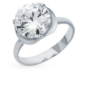 

Silver ring with cubic zirconia SUNLIGHT test 925
