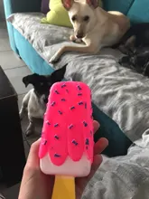 Toy Ice-Cream Rubber Molar Puppy Popsicle-Shaped Chew Interactive Squeaky Funny Pink