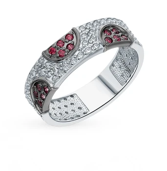 

Silver ring with cubic zirconia sunlight sample 925