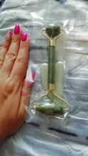 Gua Sha-Rodillo verde 2 en 1, conjunto de herramientas, masajeador, rascador de Jade Natural, con piedras para cara, cuello y espalda, 2 uds.