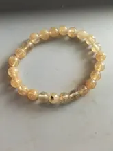 1 unids/set de abalorios de cera de abeja amarilla, cuentas de amberos, pulsera elástica con cuentas, regalo de joyería Unisex