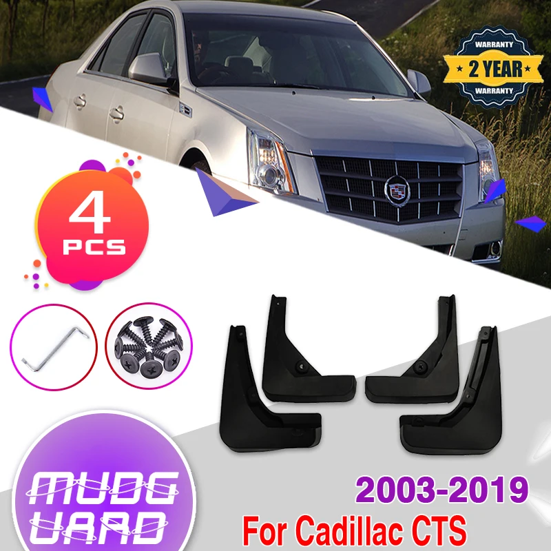 Car Mudguard For Cadillac CTS 20032019 Auto Mudflap 4 PCS Flaps Rear
