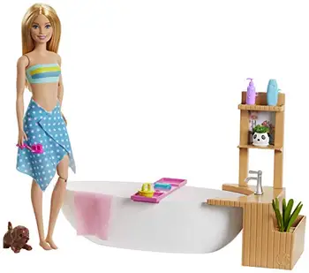 

Barbie lovedoll Barbie and her bathtub bubble bath, toy gift for boys and girls (Mattel GJN32)