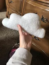 Almohada en forma de nube blanca y gris, cojín de peluche relleno, ropa de cama, habitación de bebé, decoración del hogar, regalo de cumpleaños de niña