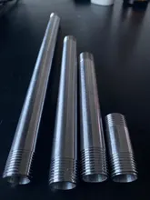 300mm Pipe-Fitting Extension-Tube 304-Stainless-Steel Connector Thread-Equal Male 50mm