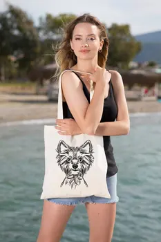 

Angemiel Bag Lineal Terrier Shopping Beach Tote Bag