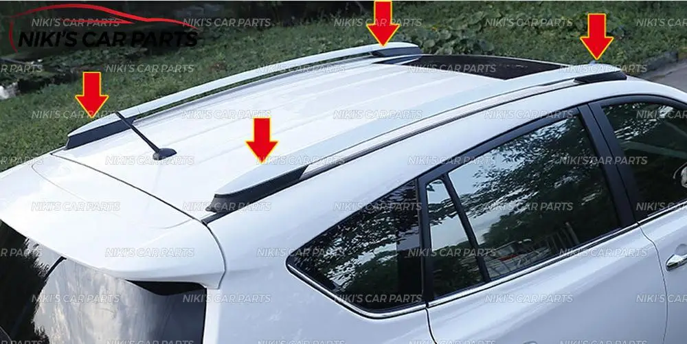 Боковые накладки на рейлинги для Toyota RAV4 2013- на крышу рельсы пластиковая формовка из АБС 1 комплект/4 шт Отделка украшения Тюнинг Автомобиля