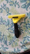 Peine de acero inoxidable para perros y mascotas, cepillo para quitar el pelo, herramienta de aseo para gatos, mango suave, accesorios para productos para mascotas #2