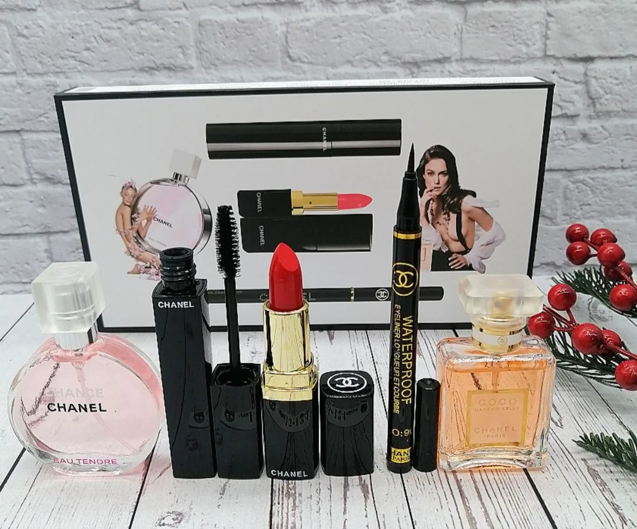 Chanel 5 In 1 Gift Set Makeup Perfume Box –